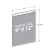 Azar Displays 9"W x 12"H Wall U-Frame w/ Holes, PK10 162712